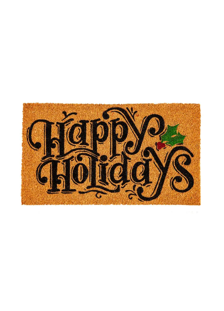 Holiday Sentiments Coir Mat