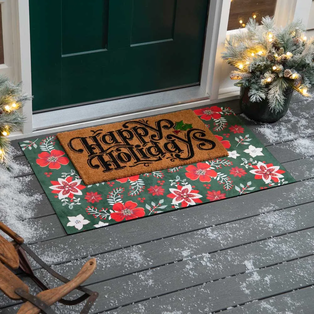 Holiday Sentiments Coir Mat