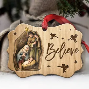 Jesus Nativity Believe Ornament - Christmas Ornament - Ciaocustom