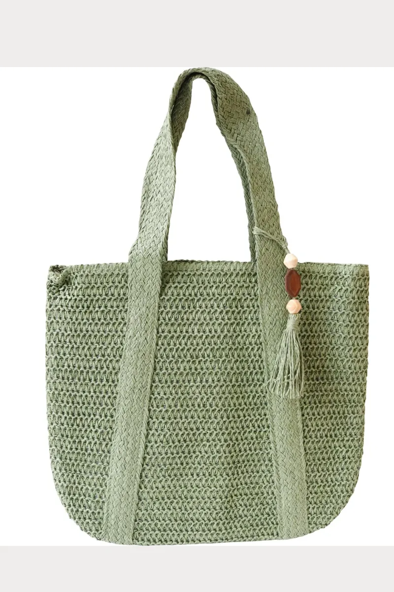 La Vida Woven Bag - Sage