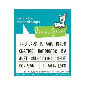 Lawn Fawn Clear Stamp Set - Henry's Build-a-Sentiment: Made For You