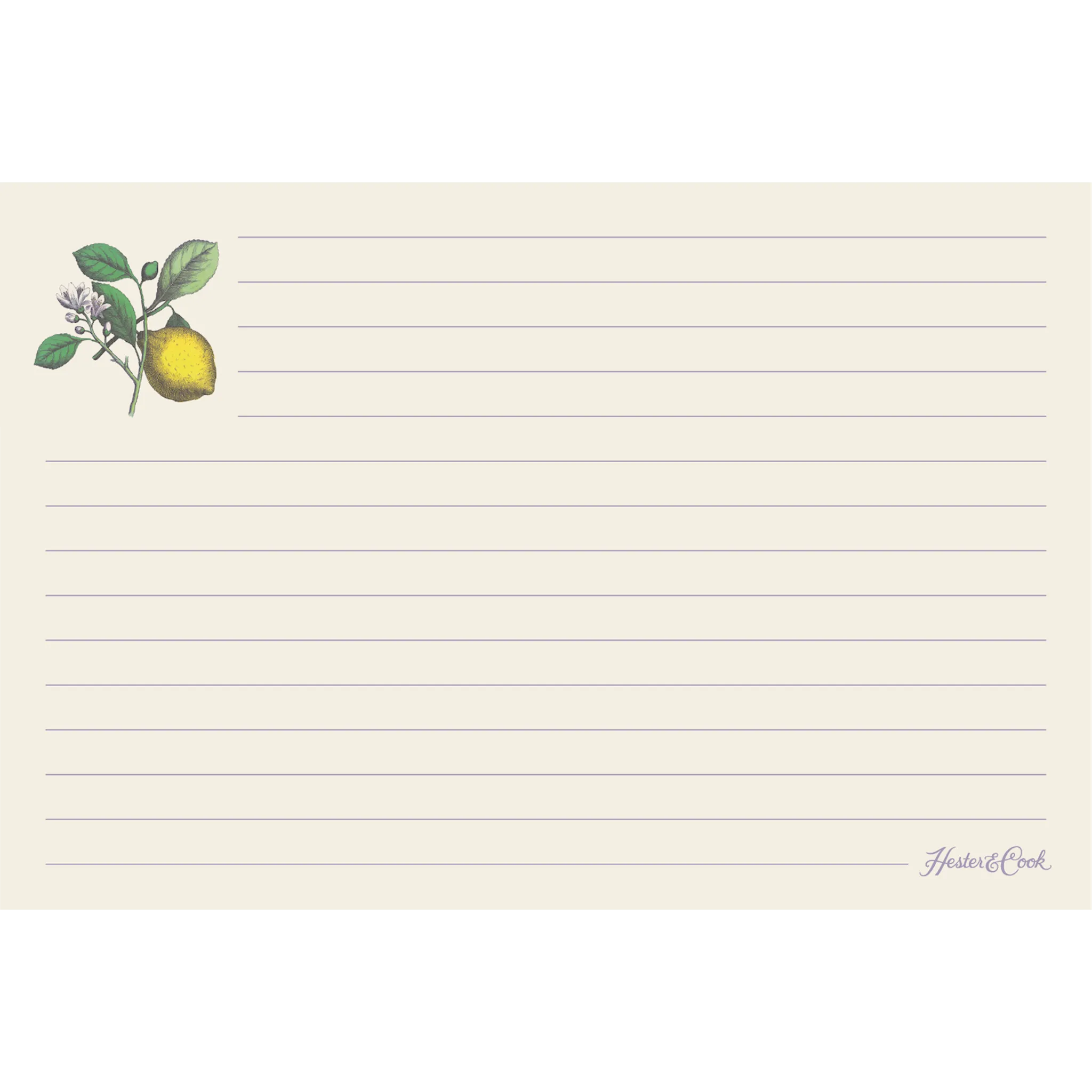 Lemon Recipe Card