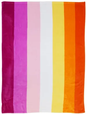 Lesbian Sunset Pride Super Plush Blanket 50X60 Soft Throw Blanket, Lgbt Lesbian Pride Blanket