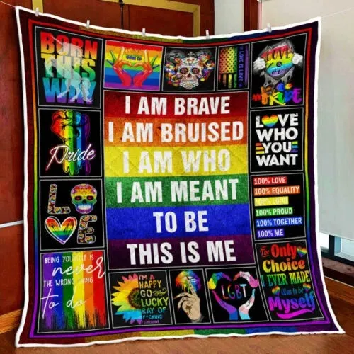 Lgbt Pride Blankets Love Who You Want Rainbow Blanket For Gay Friends Lesbian Couple Gifts