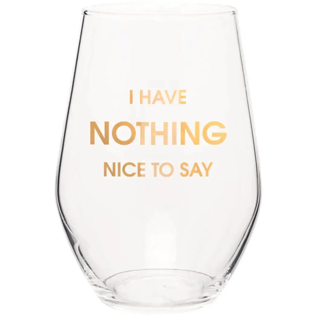 LOL Cheese Stemless Wine Glass