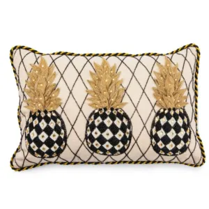 MacKenzie-Childs Pineapple Lumbar Pillow - Ivory