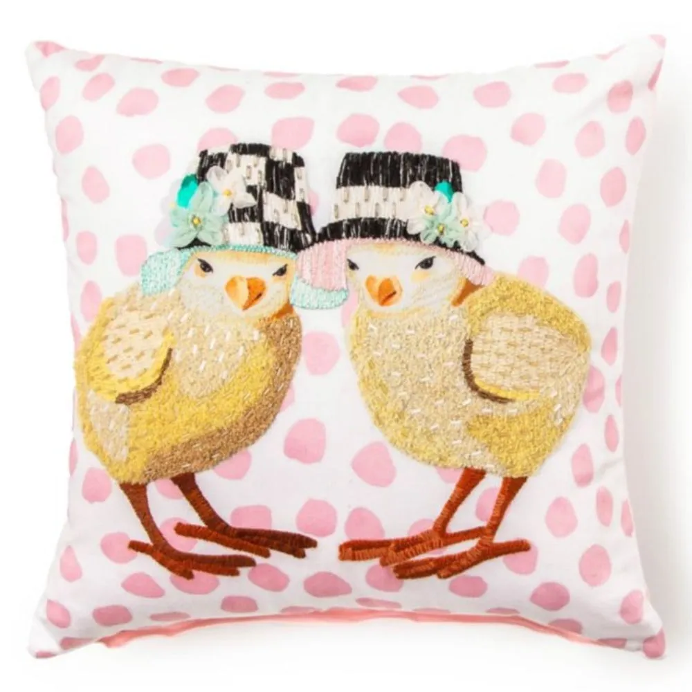 MacKenzie-Childs Spring Chicks Pillow