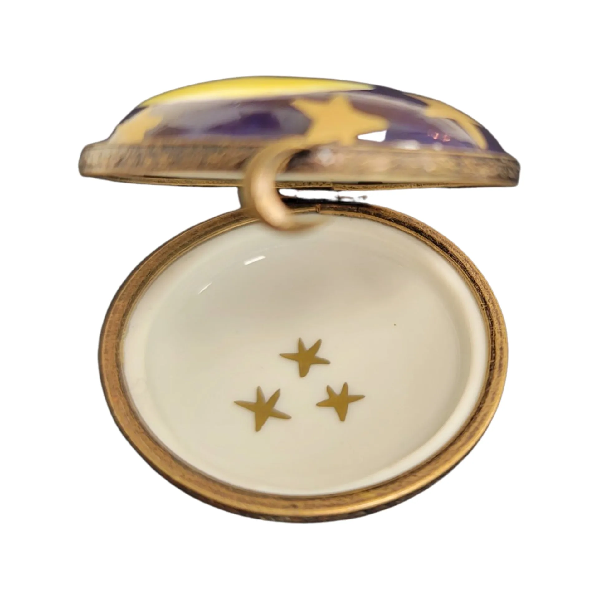 Moon Stars Flat Round Pill