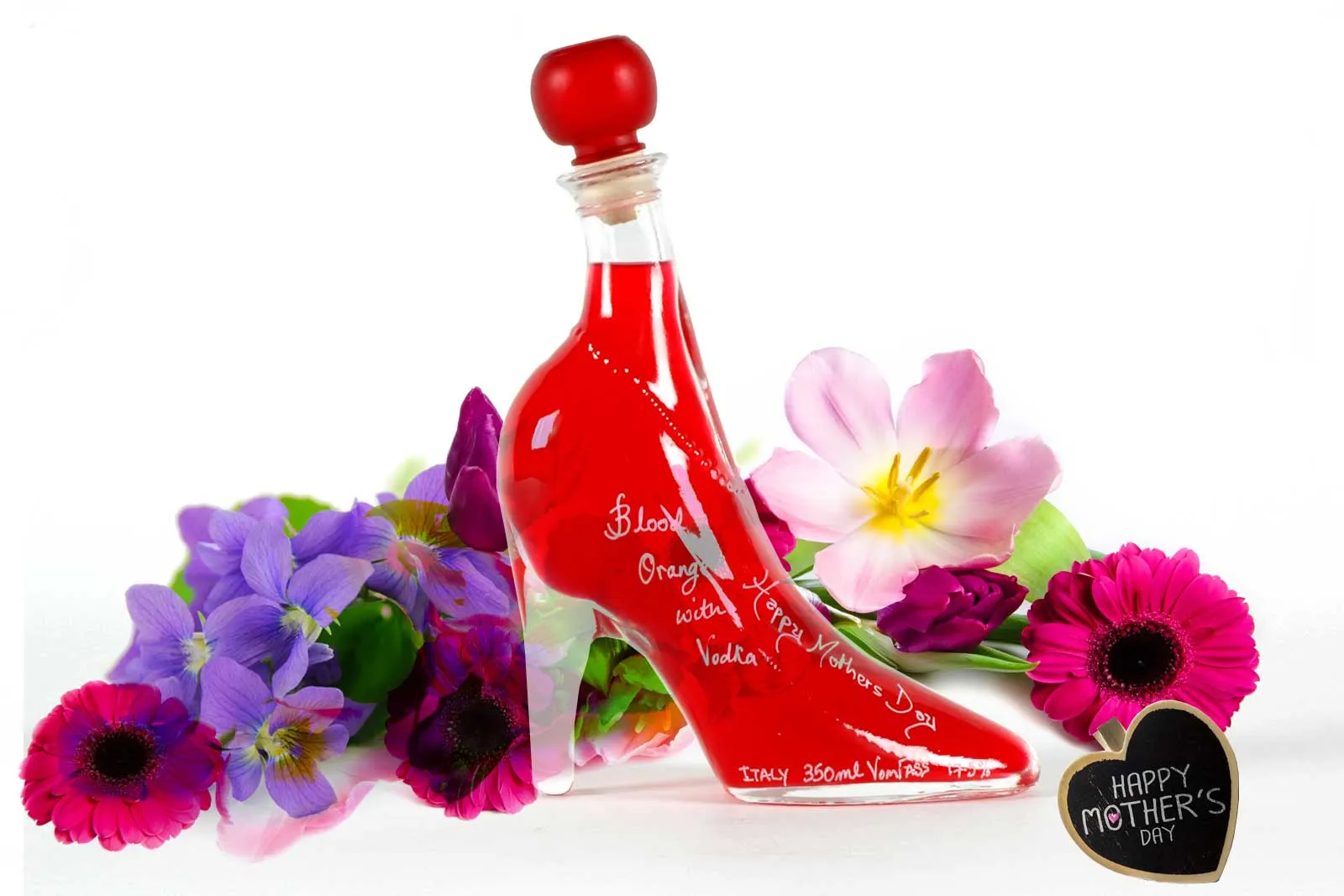 Mothers Day Gift Lady Shoe with Blood Orange Vodka