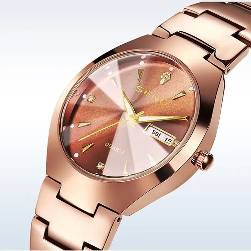 Nightglow Chic Waterproof Couples Quartz Timepiece