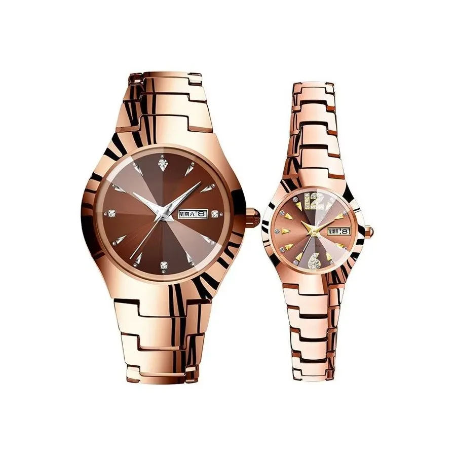 Nightglow Chic Waterproof Couples Quartz Timepiece