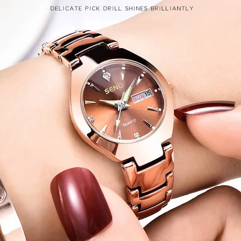 Nightglow Chic Waterproof Couples Quartz Timepiece