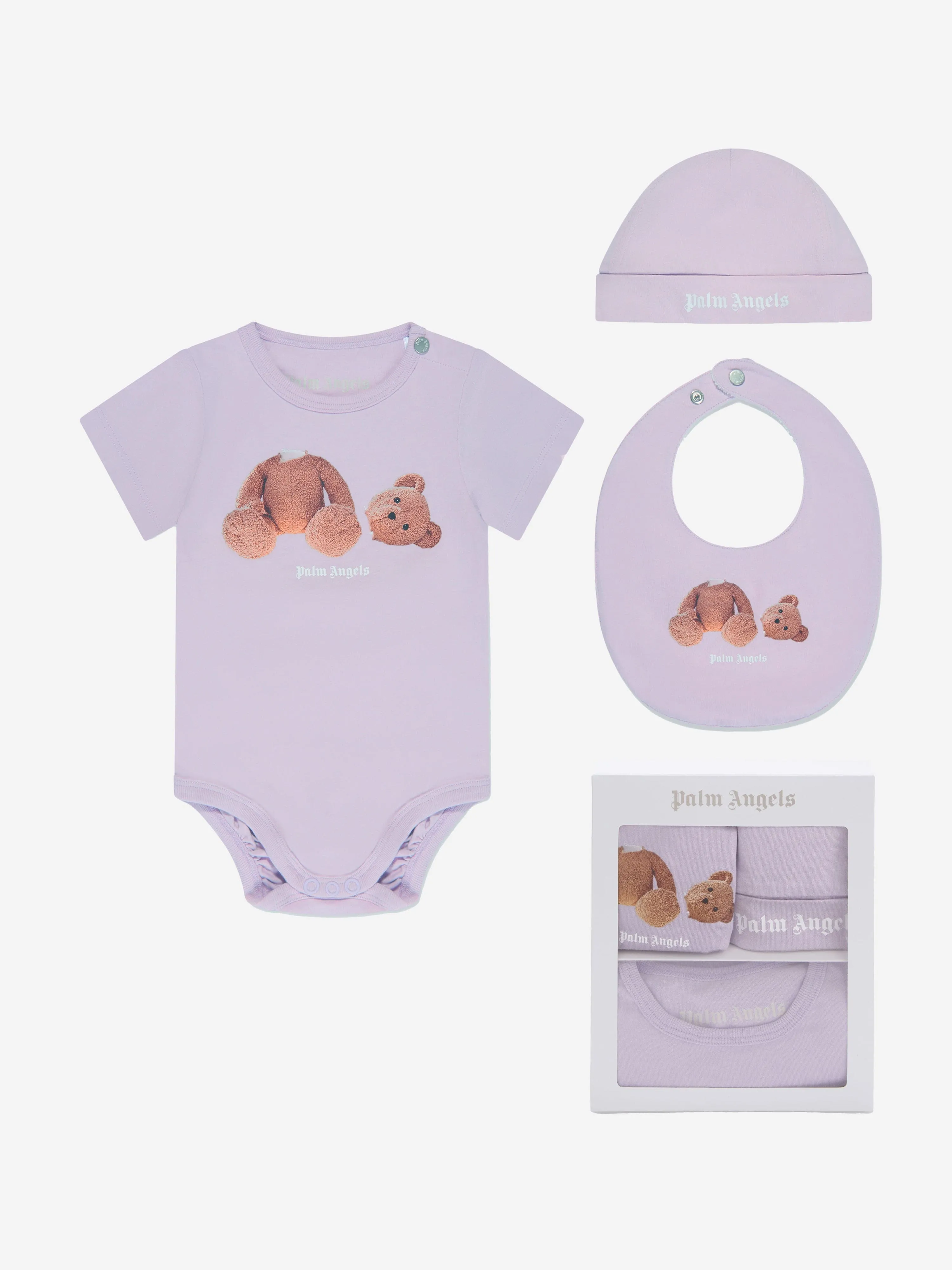 Palm Angels Baby Girls Tri-Pack Gift Set in Purple