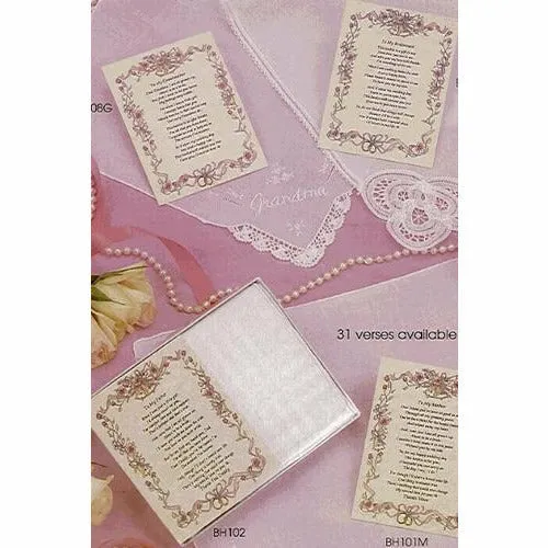 Personalized From the Bride to her Matron of Honor Wedding Handkerchief