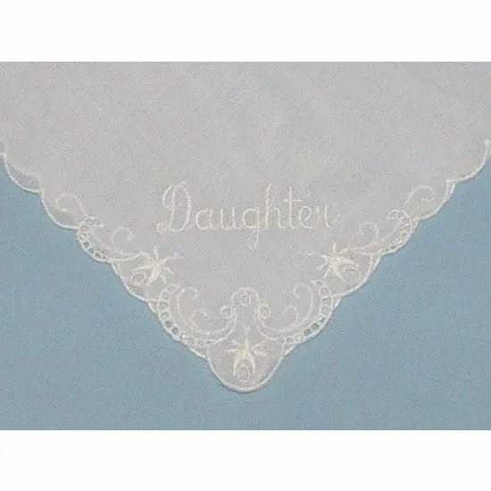 Personalized To My Daughter (From the Bride's Mother) Wedding Handkerchief