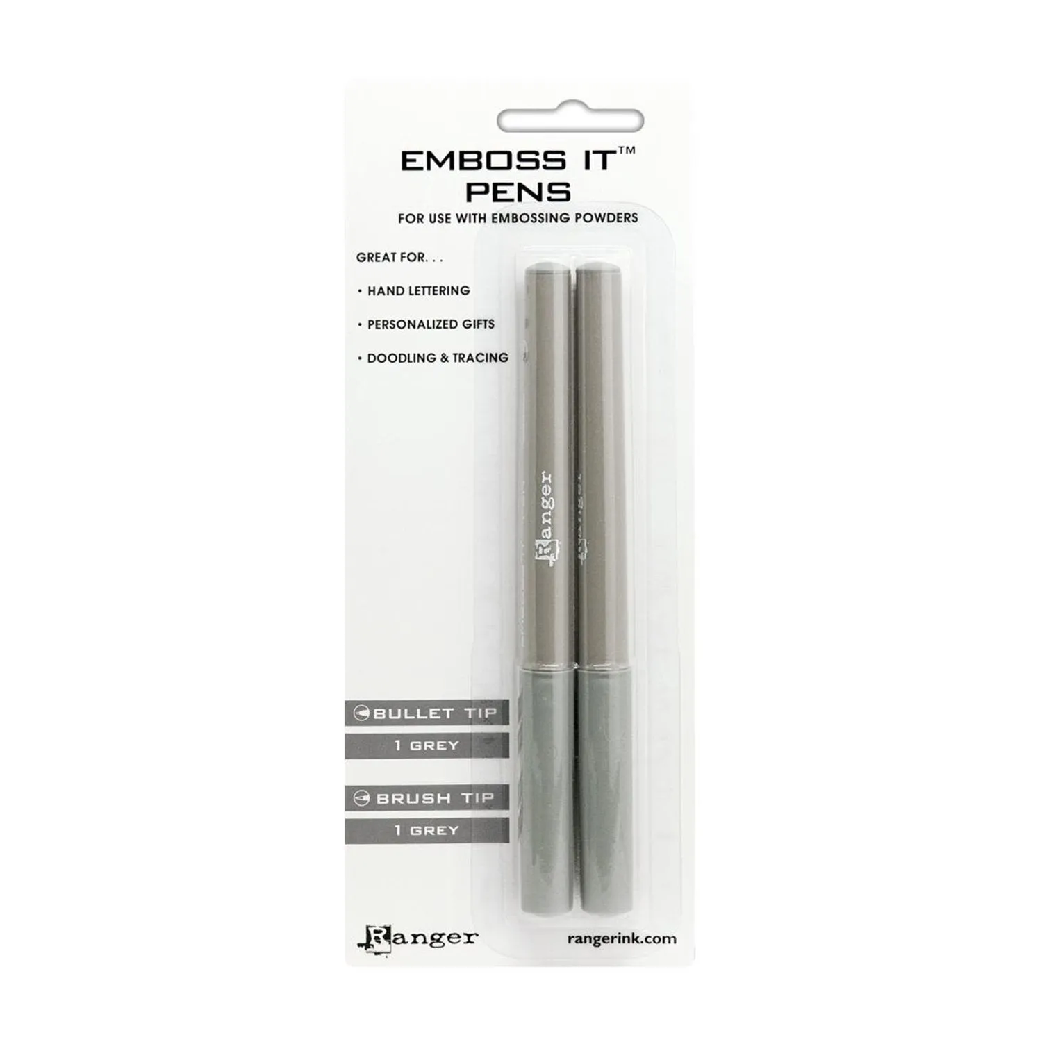 Ranger Embossing Pen Set 2 pack - Grey Brush & Grey Bullet