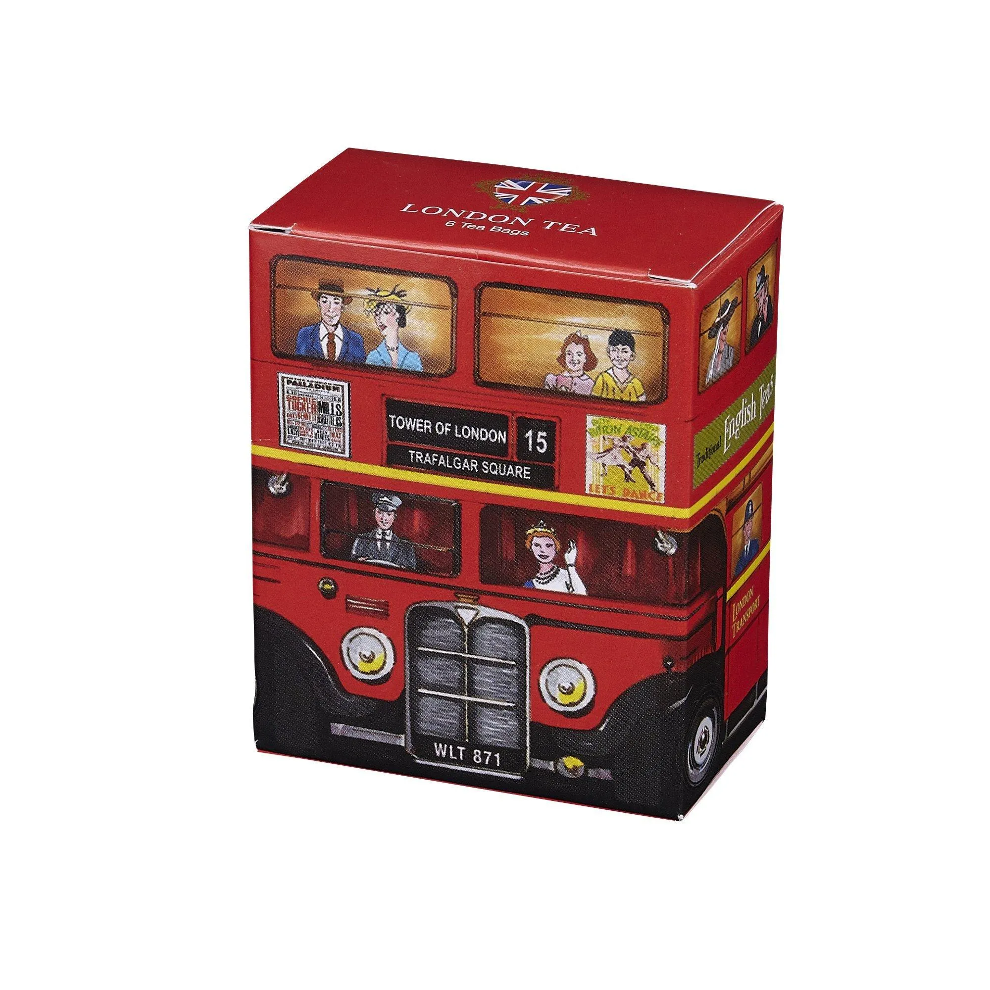 Red London Bus Mini Tea Box 6s