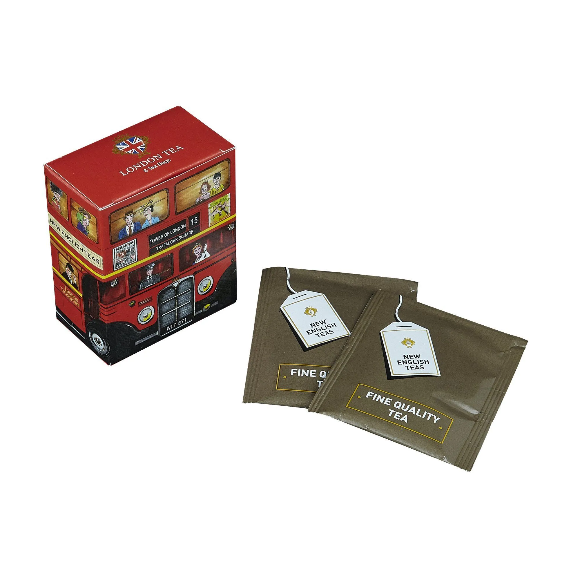 Red London Bus Mini Tea Box 6s