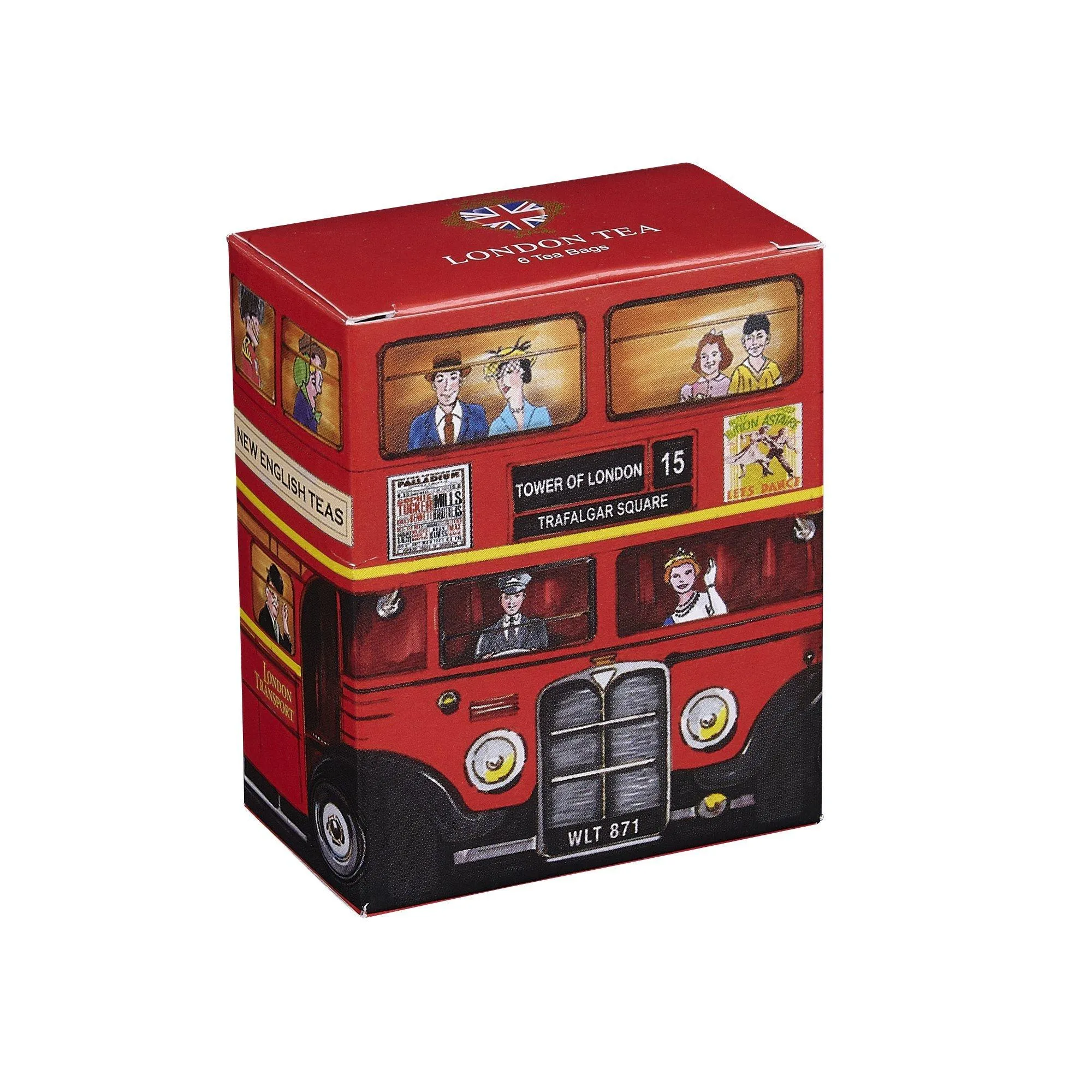 Red London Bus Mini Tea Box 6s