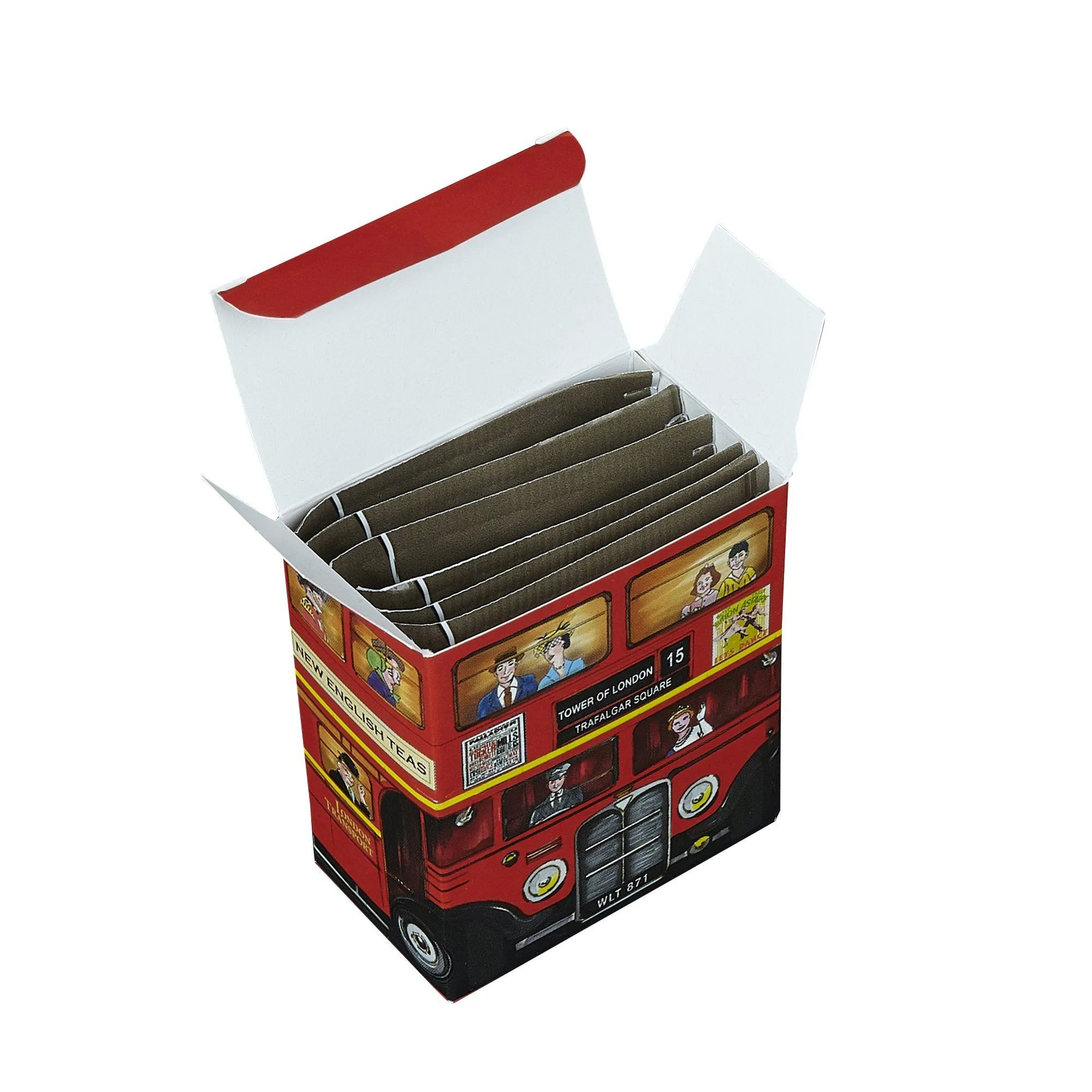 Red London Bus Mini Tea Box 6s