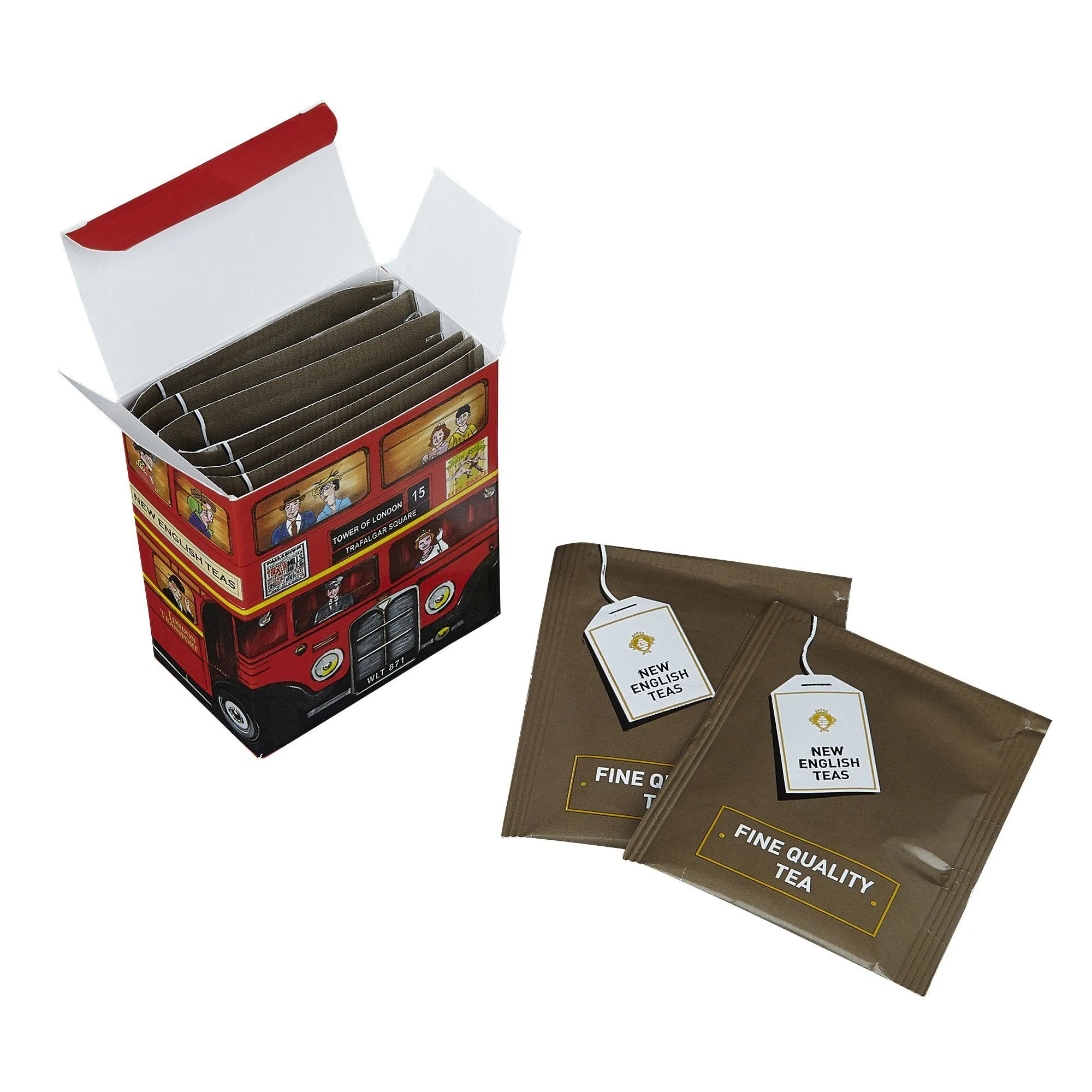 Red London Bus Mini Tea Box 6s