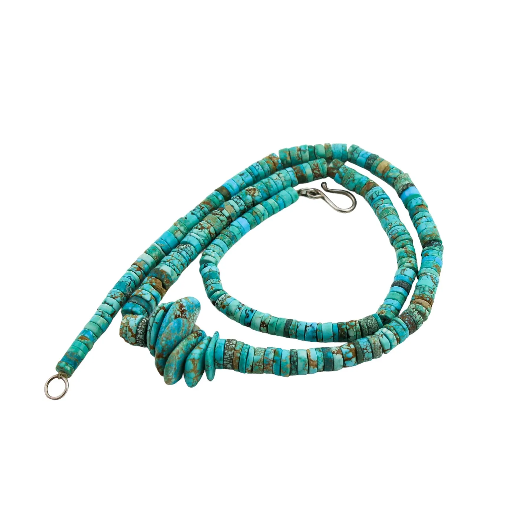 Santo Domingo Disc-Bead Heishi x Jacla Turquoise Necklace