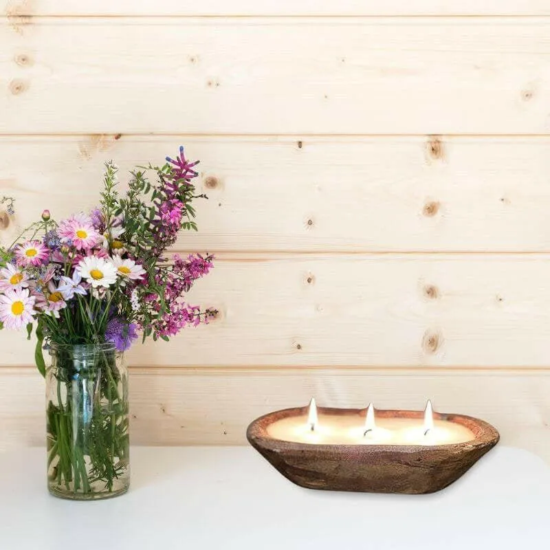 Sea Salt Candle in a Reusable Wooden Bowl