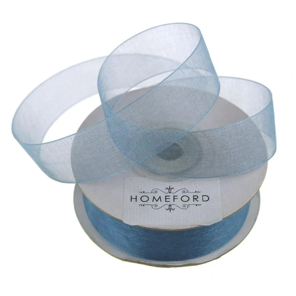 Sheer Organza Ribbon, 7/8-inch, 25-yard