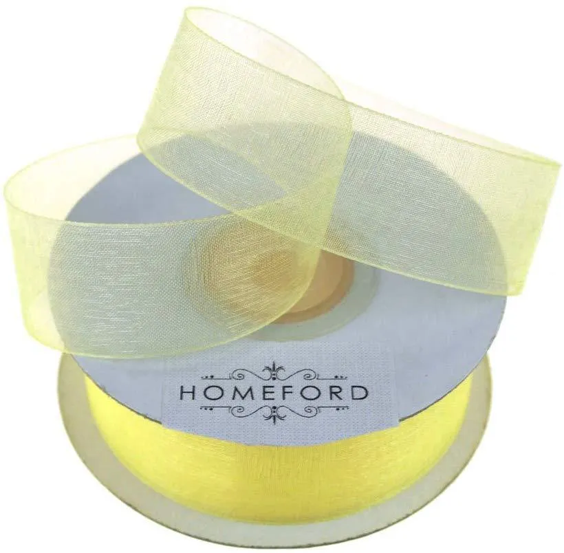 Sheer Organza Ribbon, 7/8-inch, 25-yard