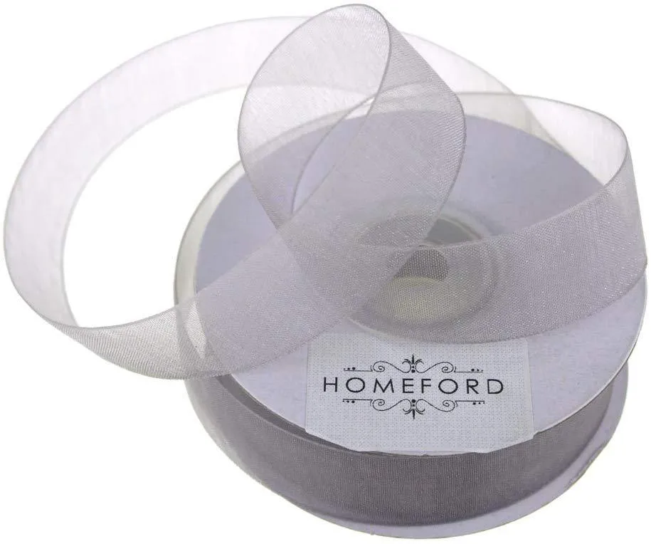 Sheer Organza Ribbon, 7/8-inch, 25-yard