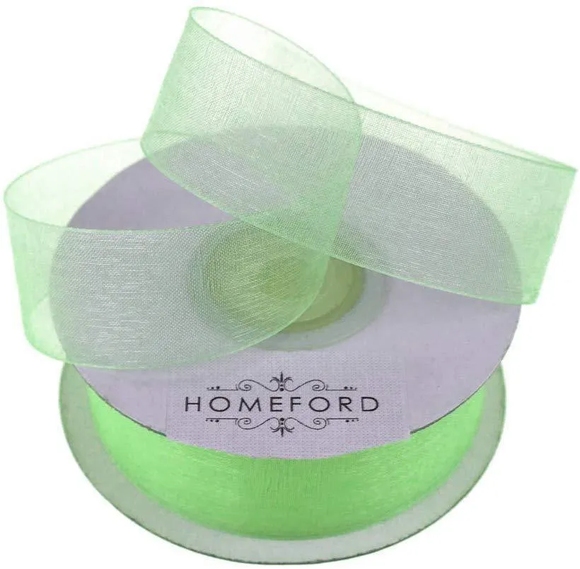 Sheer Organza Ribbon, 7/8-inch, 25-yard