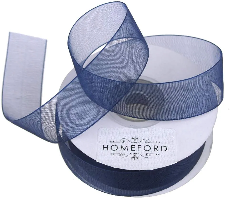 Sheer Organza Ribbon, 7/8-inch, 25-yard