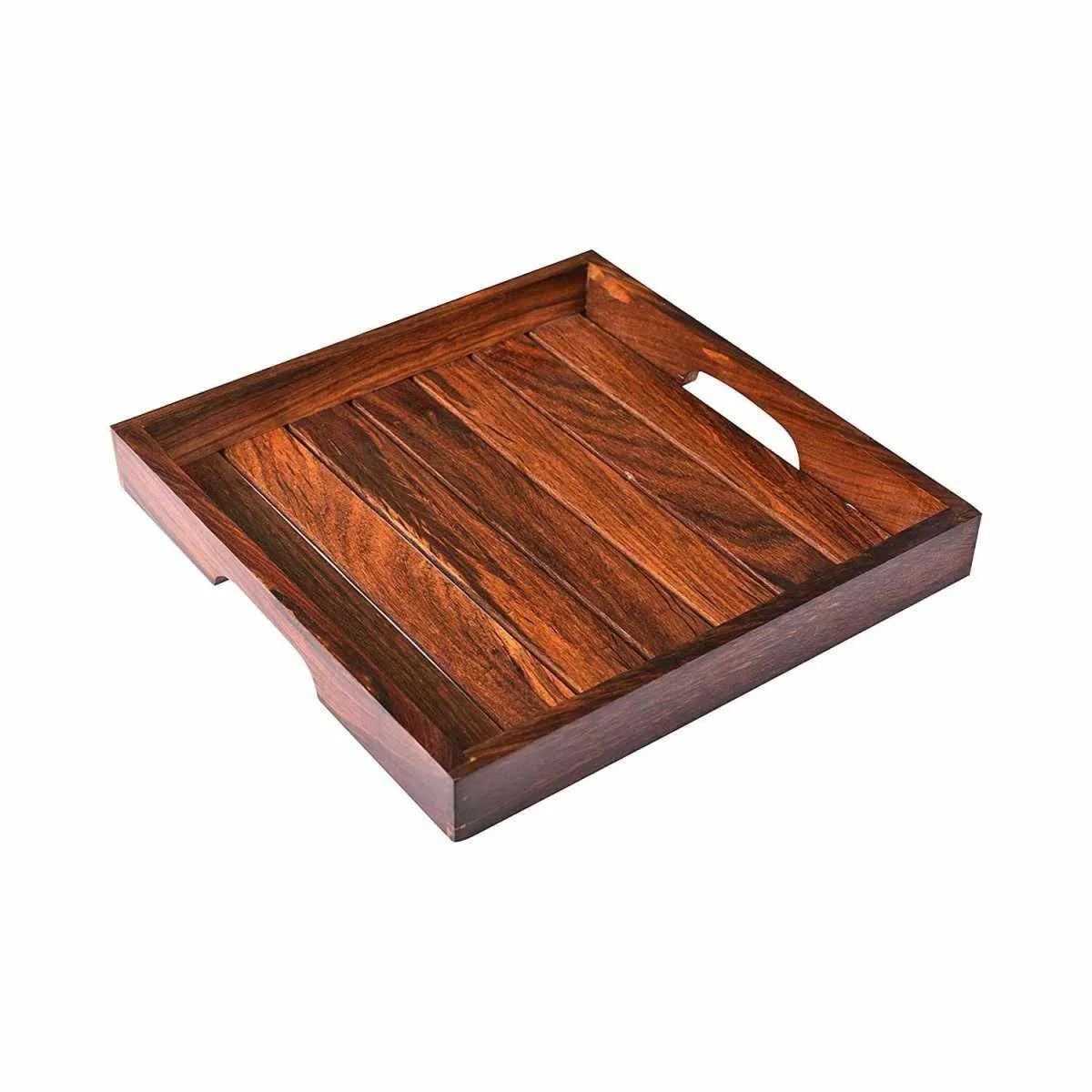 Sheesham Wood handmade serving tray  10 x 11 x 2 inches