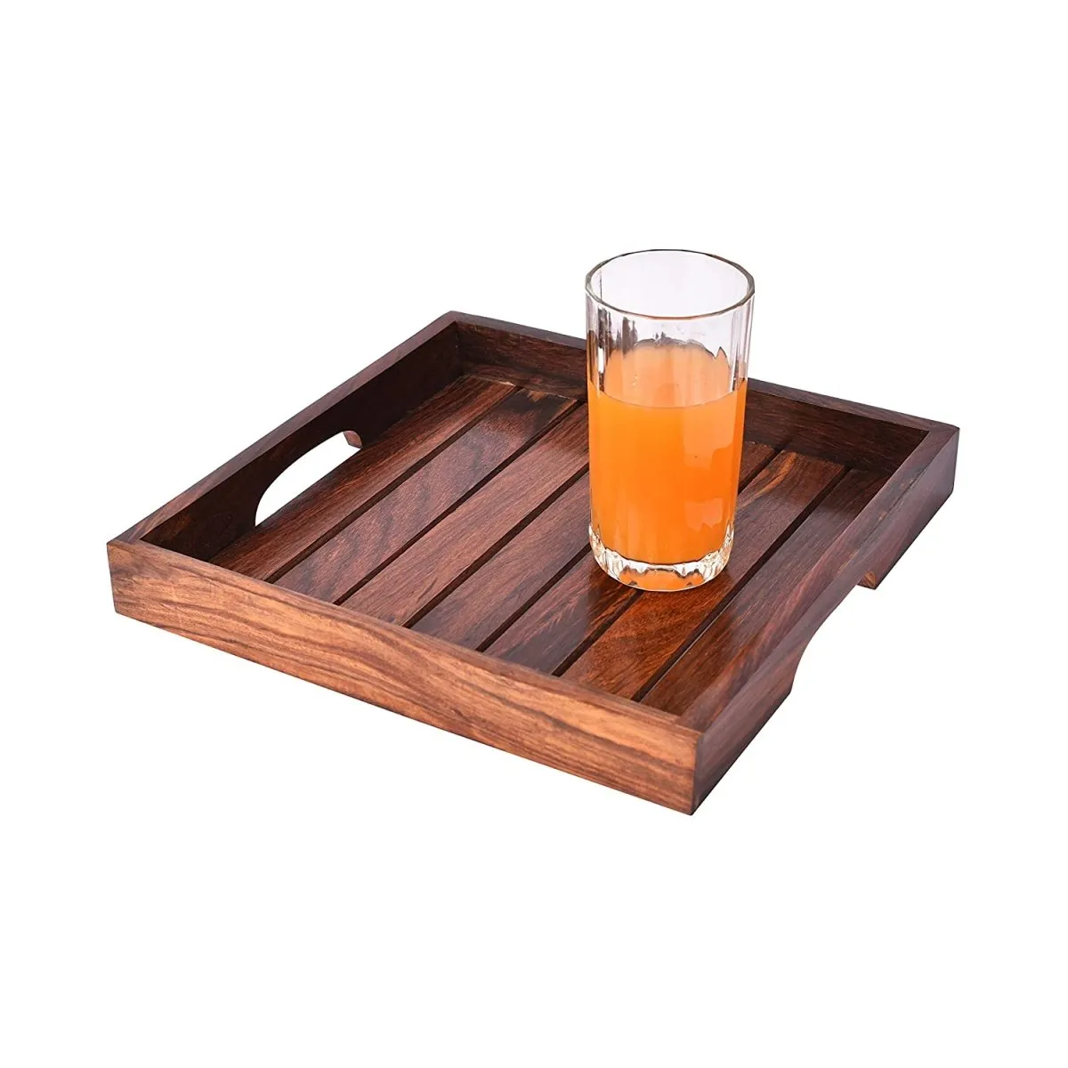 Sheesham Wood handmade serving tray  10 x 11 x 2 inches