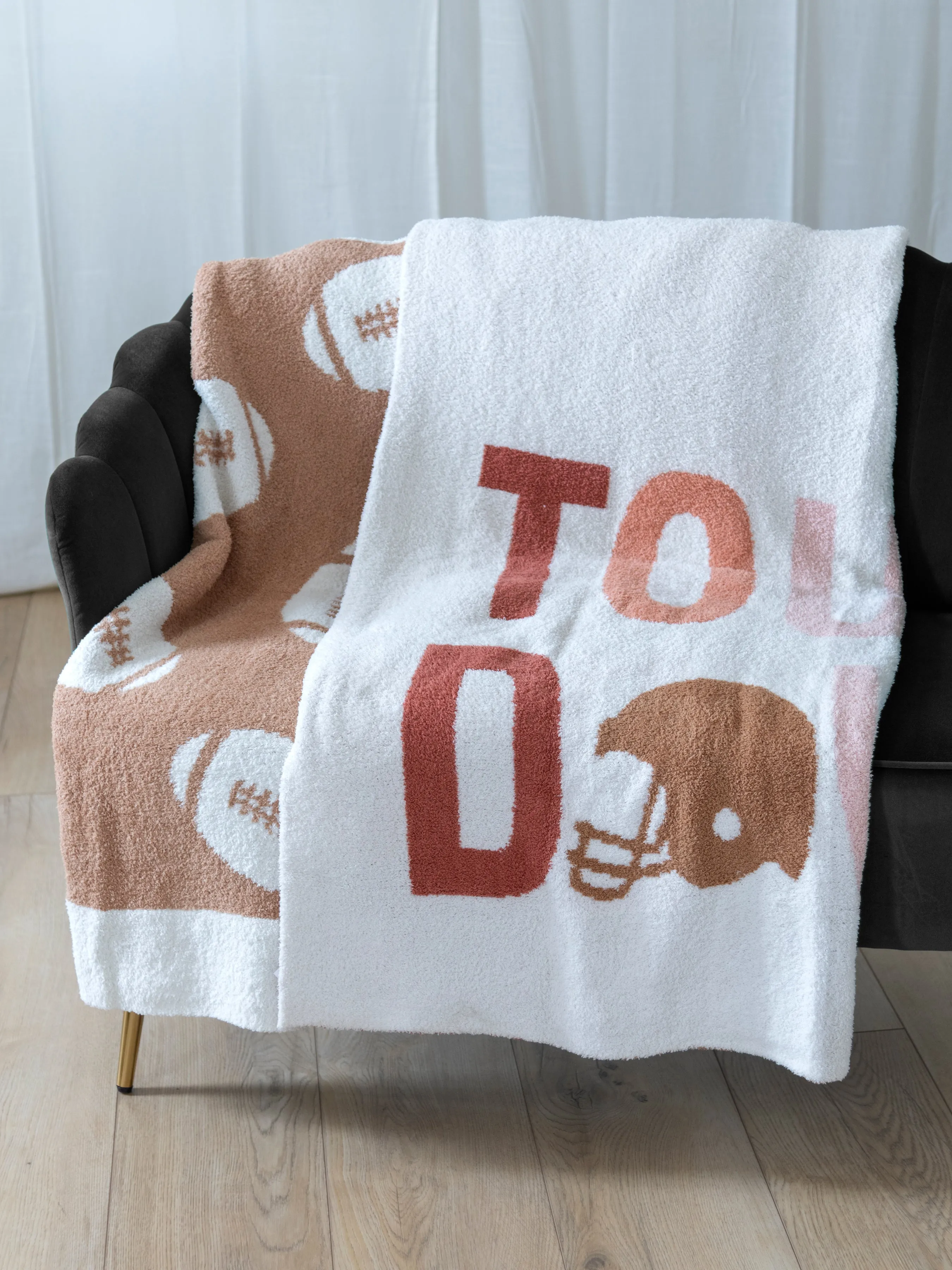 Shiraleah Game Day Reversible Throw, Tan