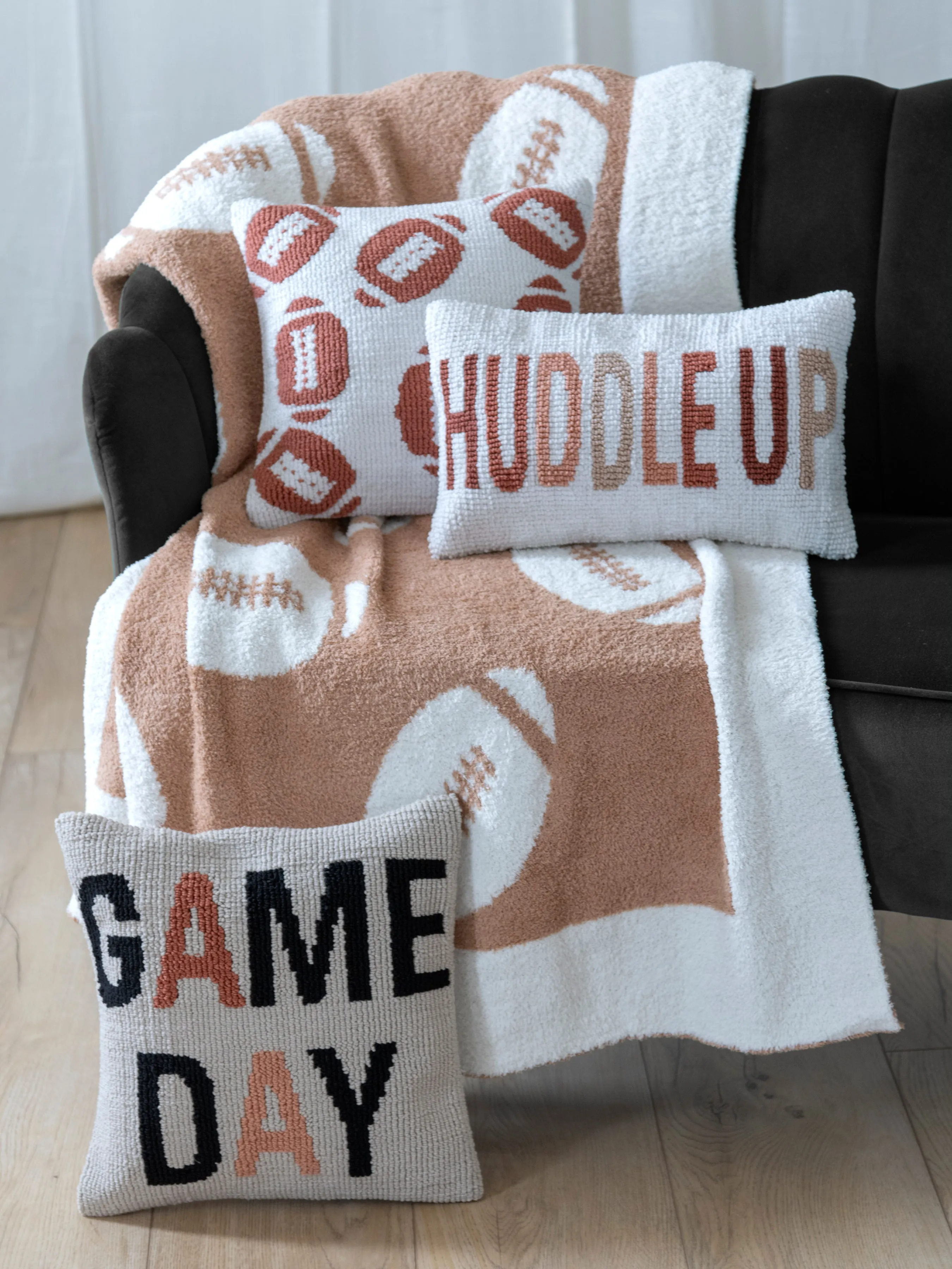 Shiraleah Game Day Reversible Throw, Tan