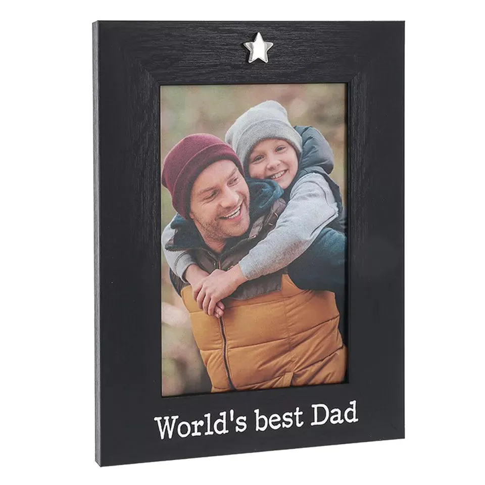 Shudehill Dad Photo Frame With Silver Star & Text