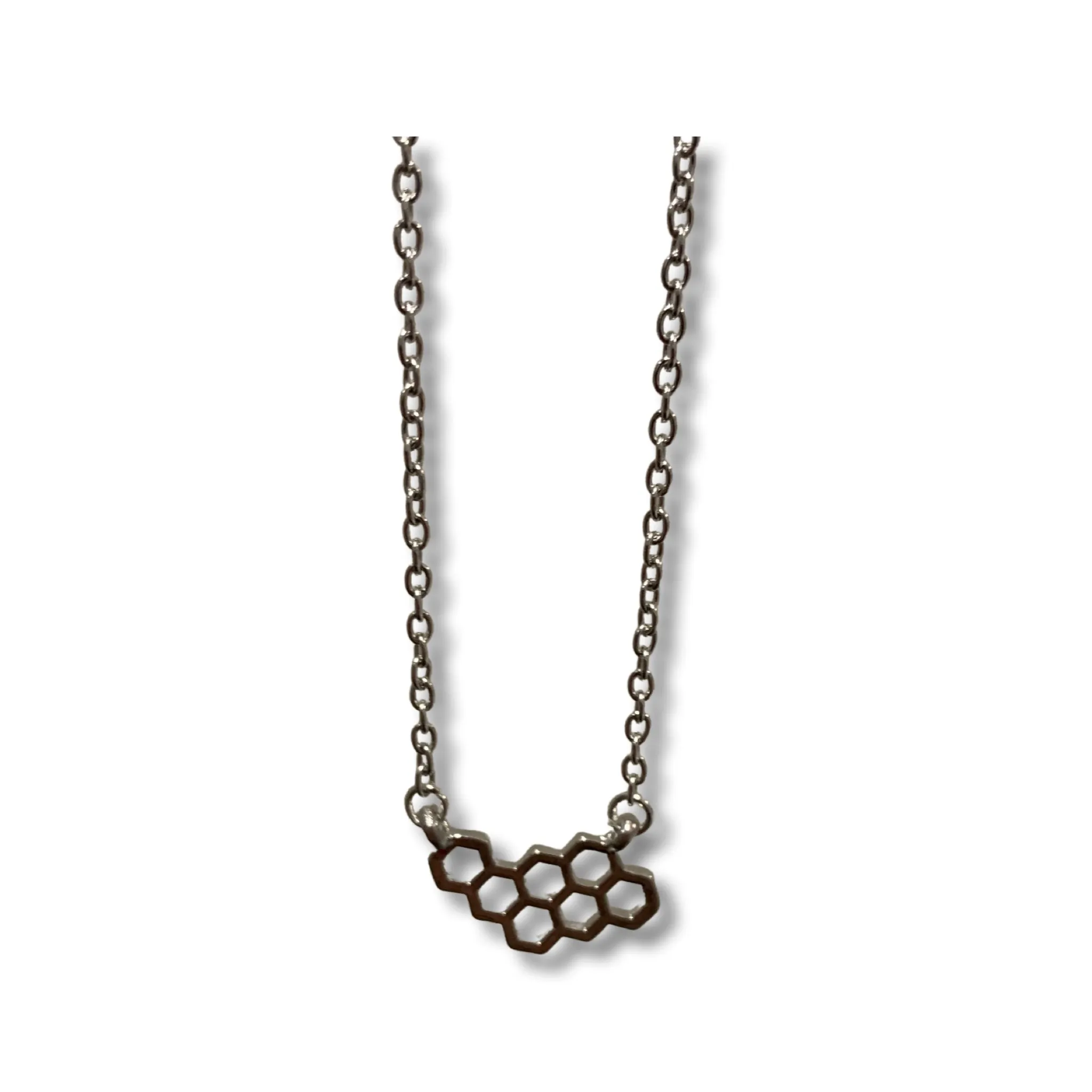 Silver Honeycomb Necklace (J0004)