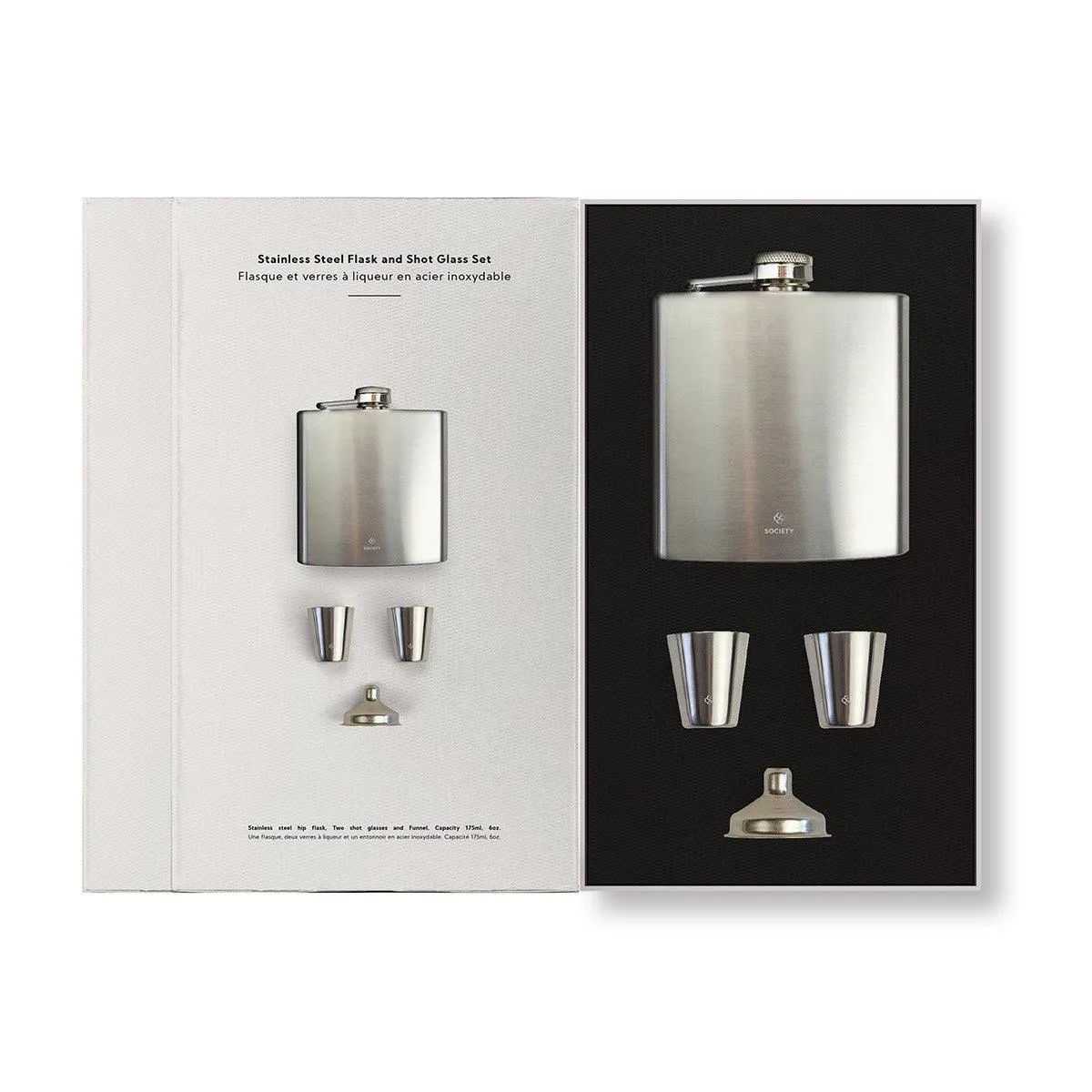 Stainless Steel Flask & Shotglass Set