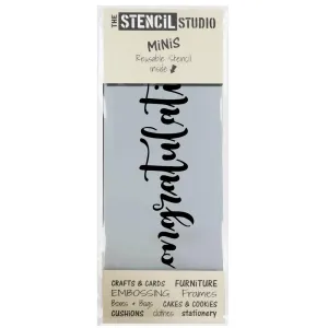 Stencil MiNiS - Congratulations Text - 20% off 4 