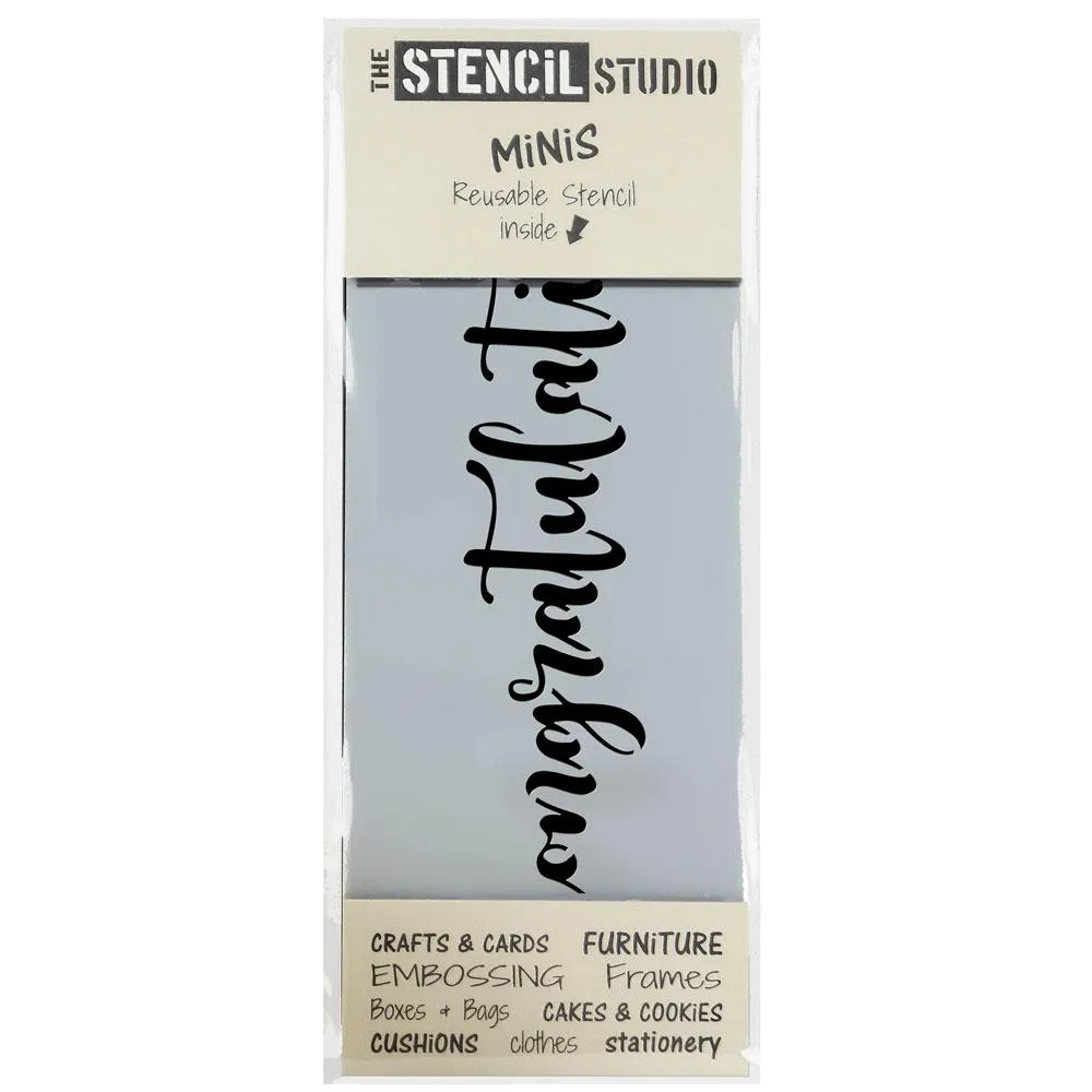 Stencil MiNiS - Congratulations Text - 20% off 4 