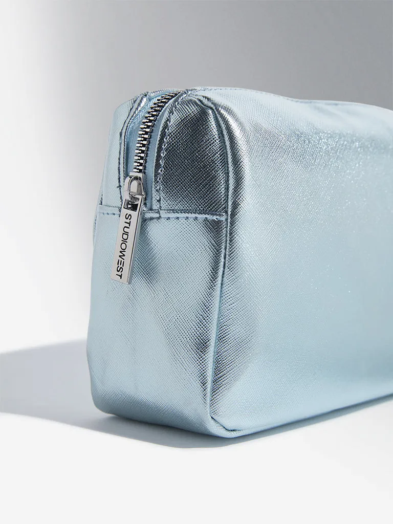 Studiowest Light Blue Metallic Pouch