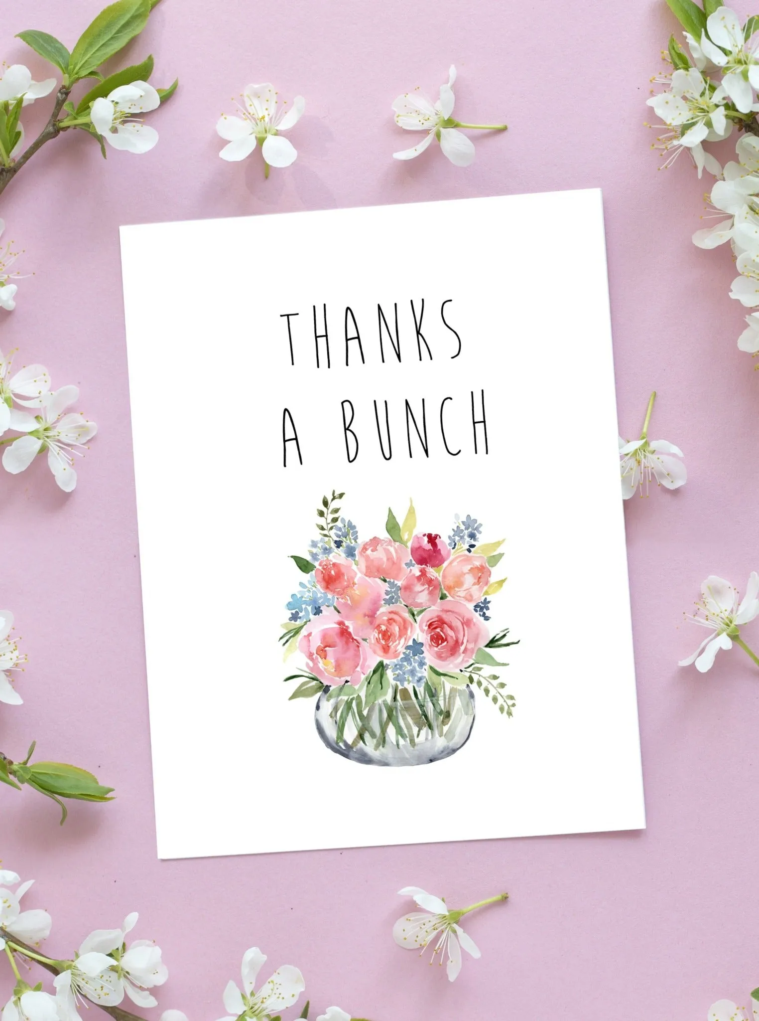 Thanks A Bunch Floral Card