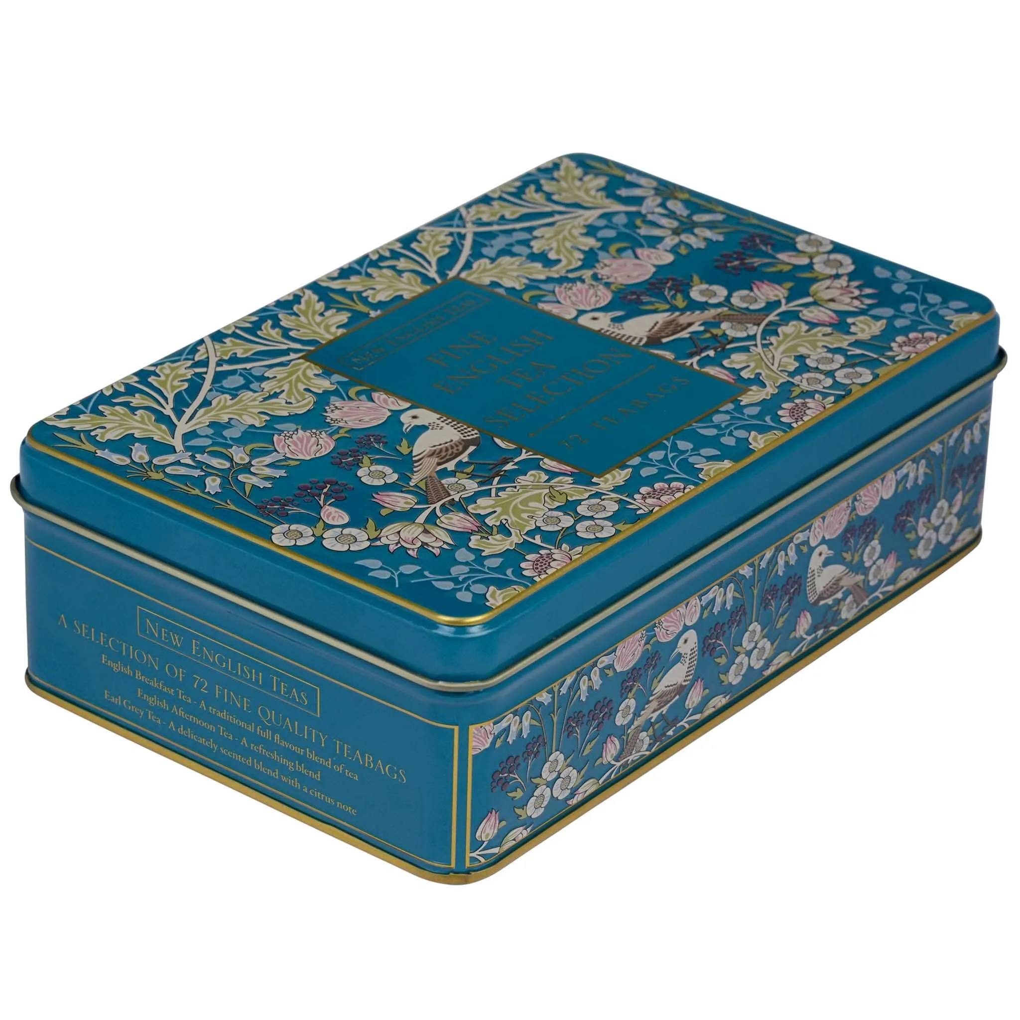 The Song Thrush Tea Selection Tin - Teal