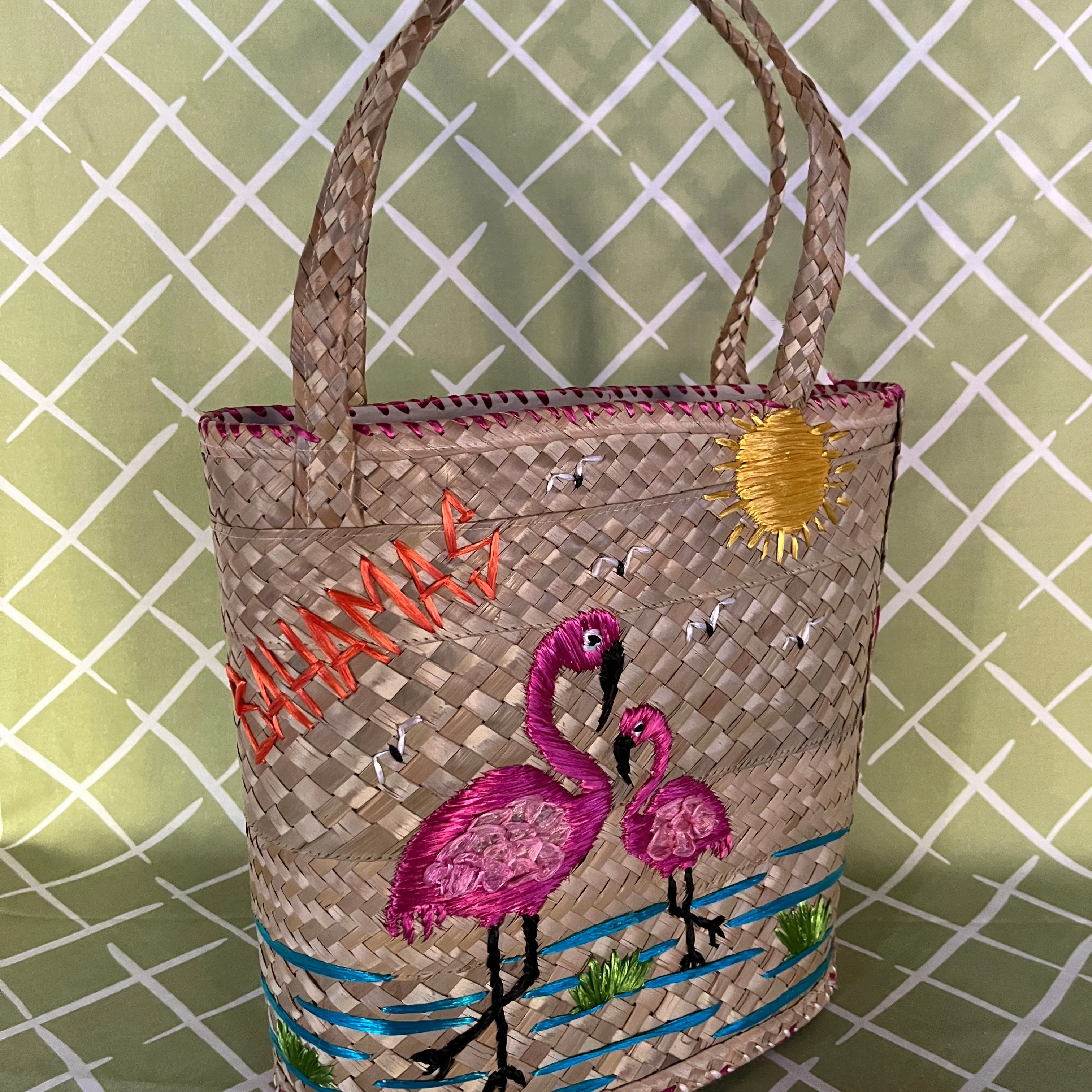 Vintage Bahamas Straw Bag