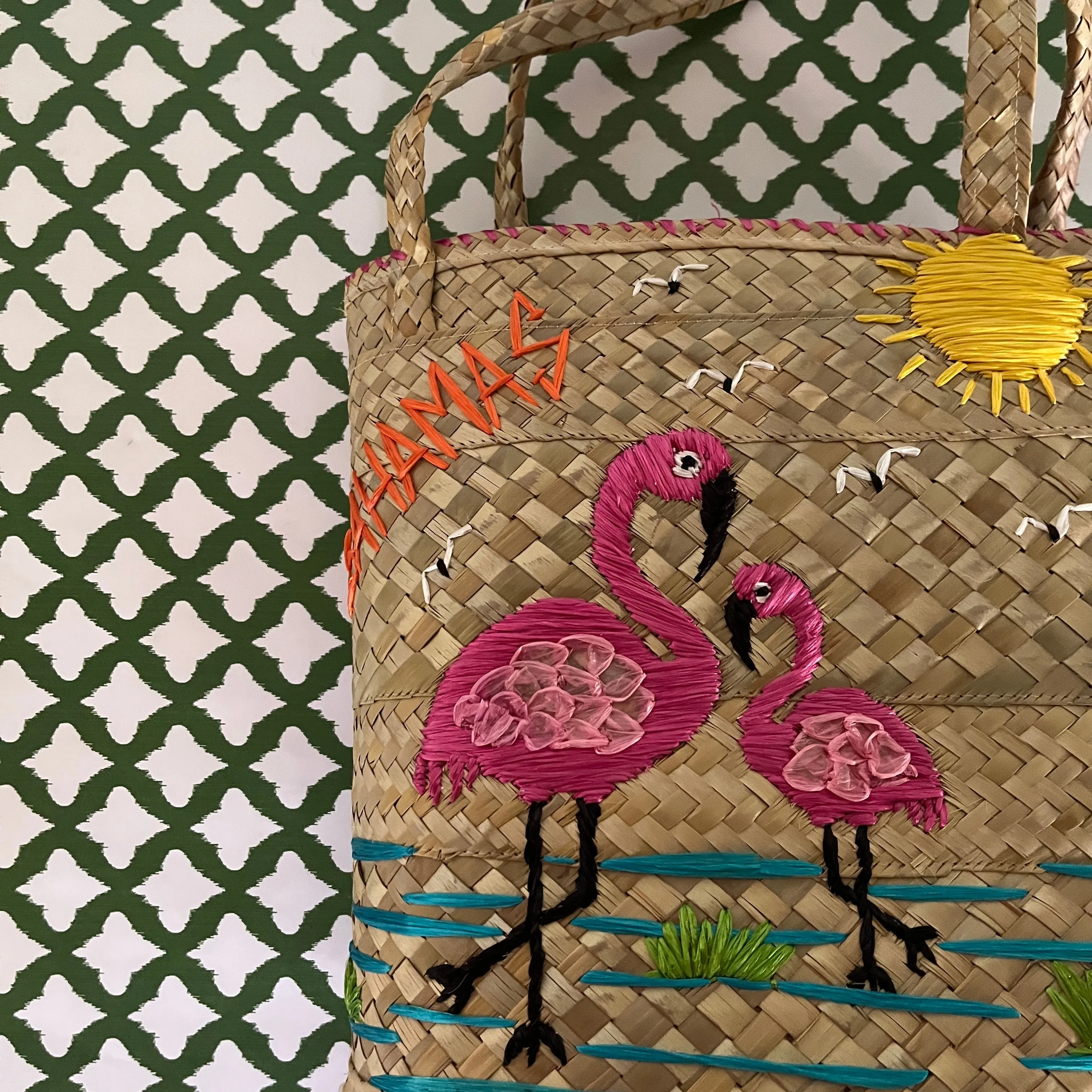 Vintage Bahamas Straw Bag