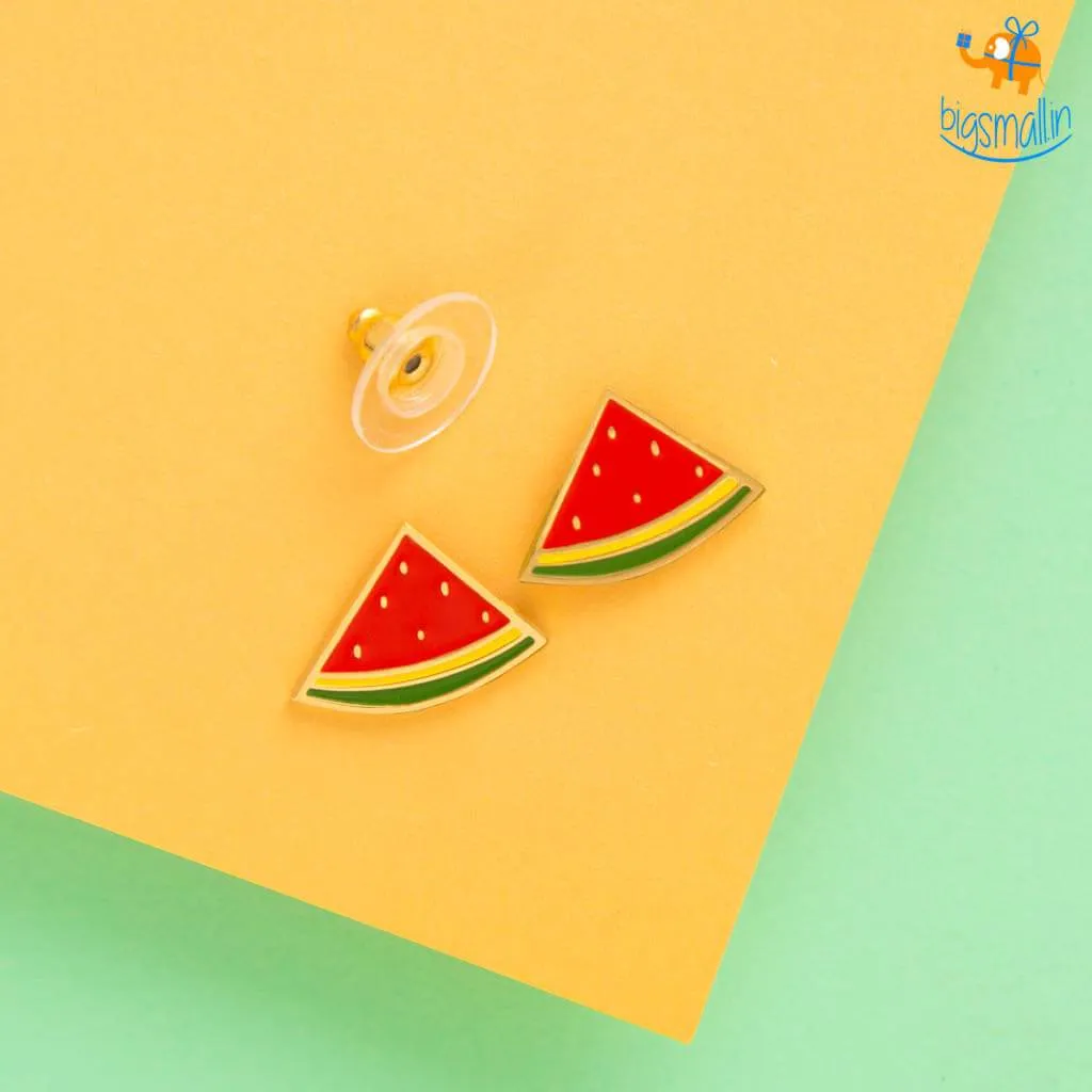 Watermelon Gold Plated Earrings