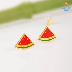 Watermelon Gold Plated Earrings