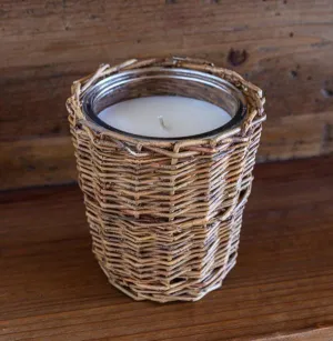 Wicker Basket Nostalgic Fall Candle